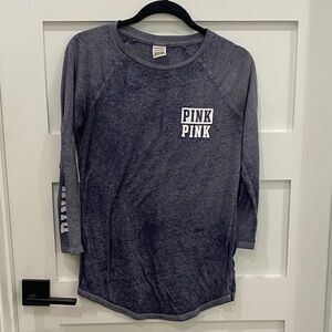 PINK Victoria's Secret Heathered Blue Top